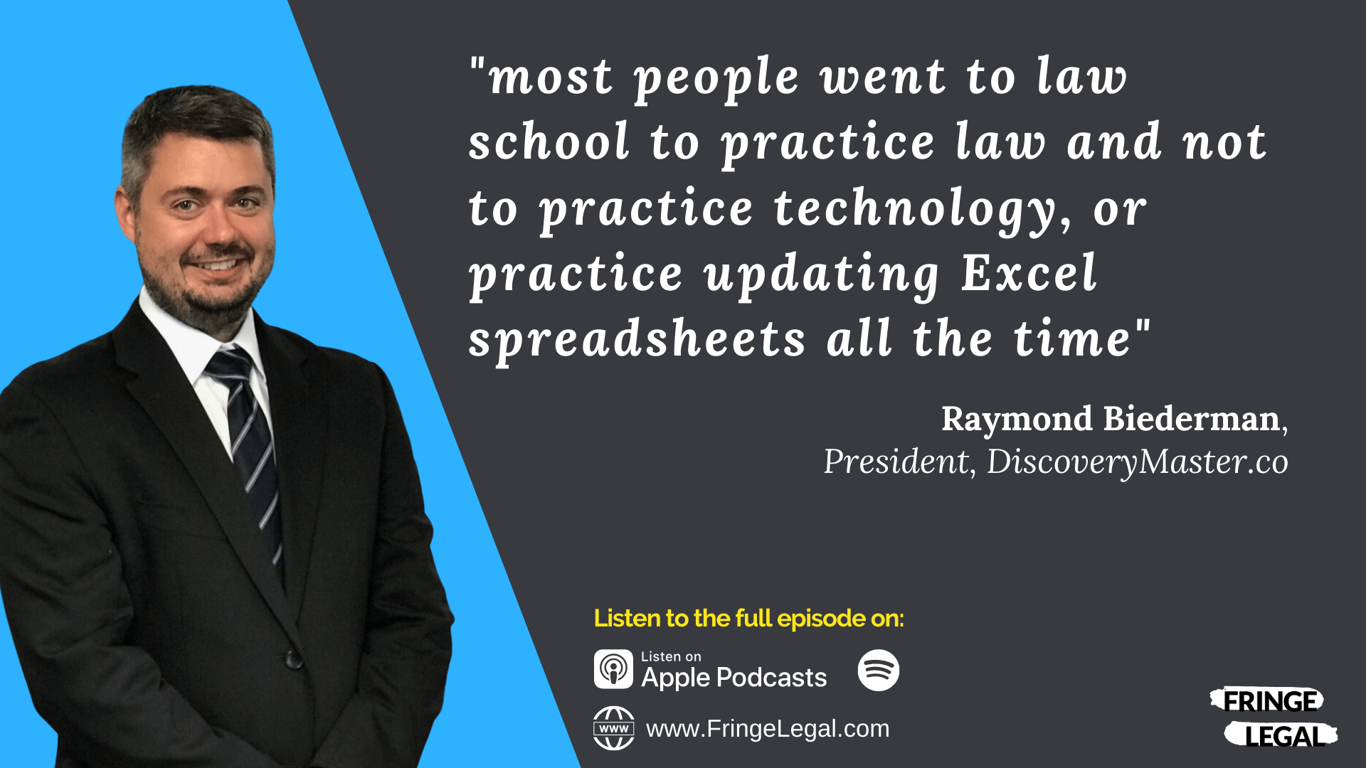 Ray Bierderman on innovation, cloud, and working with in-house/outside counsel