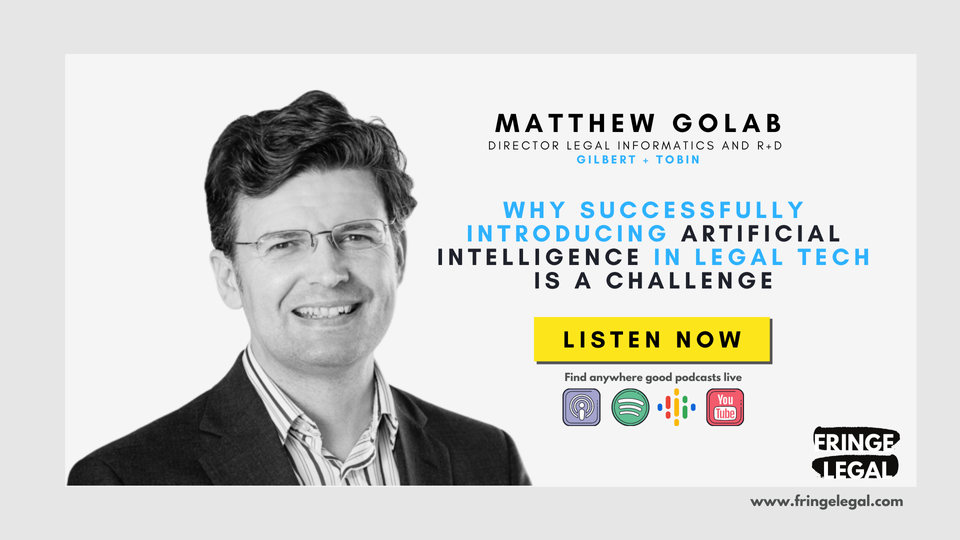 Matthew Golab – why successfully introducing artificial intelligence in legal tech is a challenge